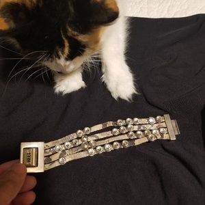 Snakeskin Look Leather Bracelet